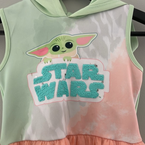 Girls Star‎ Wars Dress/ Costume with Little Yoda Hoodie - Picture 2 of 5